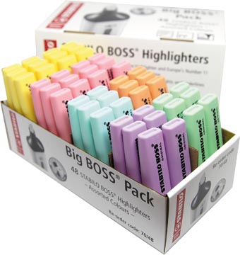 [UK70483] Stabilo boss original pastel surligneur, paquet de 48 pièces en couleurs assorties