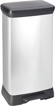 [VB00827] Curver poubelle à pédale decobin 50 l, argent