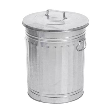 [VB01303] Poubelle avec couvercle trash can 54 l, galvanisé