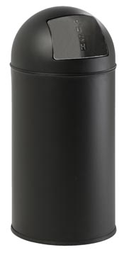 [VB01405] Eko poubelle avec push-couvercle 40 l, acier inoxydable mat, noir