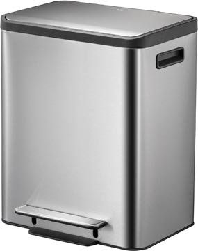 [1422361] Eko poubelle à pédale ecocasa 15 + 15 l, argent