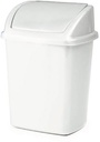 Poubelle avec couvercle swing 4,45 l, blanc