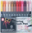 Sakura koi feutre pinceau coloring brush pen, étui de 24 pièces en couleurs assorties