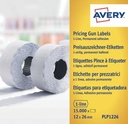 Avery yplp1226 étiquettes pour étiqueteuse permanent, ft 12 x 26 mm, 15 000 étiquettes, jaune