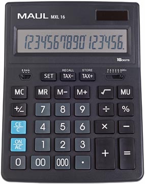 [7267890] Maul calculatrice de bureau mxl 16, noir