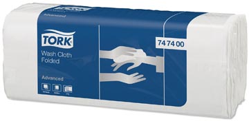 [747400] Tork lavette de nettoyage, 4 plis, blanc, h3, paquet de 120 pièces
