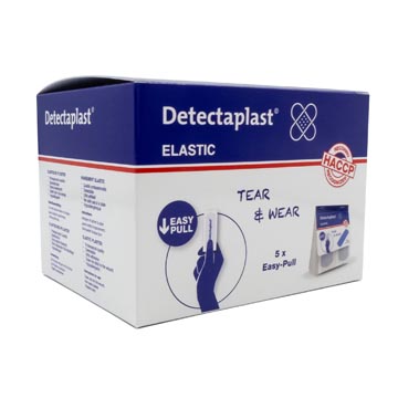 [8241PD5] Detectaplast tear & wear elastic easy-pull, ft 25 x 72 mm, 5 x 36 pièces