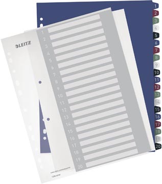 [1239000] Leitz intercalaires personnalisables, 11 trous, 1-20 onglets