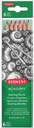 Derwent crayon graphite academy , paquet de 6 pièces: 3b-2b-b-hb-h-2h