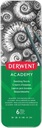 Derwent crayon graphite academy, boîte métallique de 6 pièces: 3b-2b-b-hb-h-2h