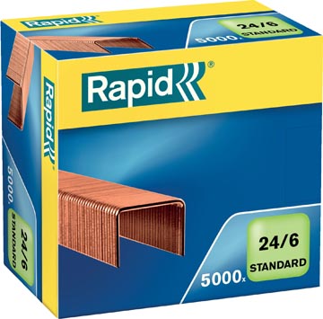 [2486000] Rapid agrafes 24/6, cuivrées, boîte de 5.000 agrafes
