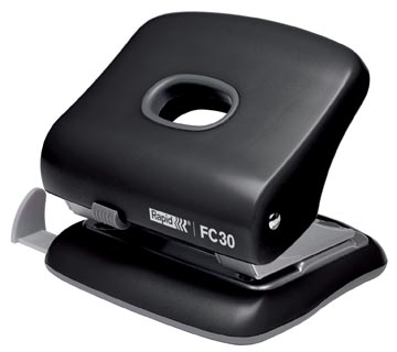 [23639401] Perforateur de bureau rapid fc30, 2 trous, perfore jusqu'à 30 feuilles, noir