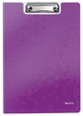 Leitz wow plaque à pince avec couverture, ft a5, violet