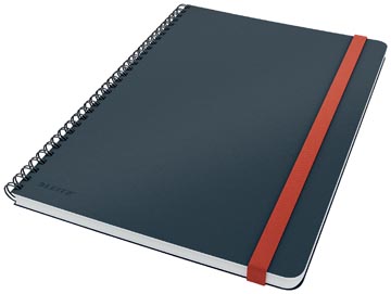 [452789] Leitz cosy carnet de notes spiralé, pour ft b5, ligné, gris