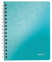 Leitz wow cahier, ft a5, quadrillé 5 mm, bleu glacier