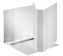 Esselte classeur personnalisable pp pour ft a4 maxi dos de 6,3 cm, 4 anneaux en d de 40 mm, blanc