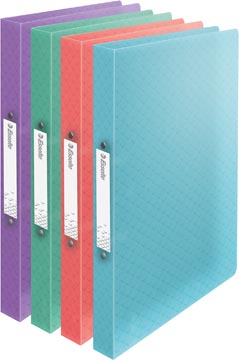 [626244] Esselte colour'breeze classeur à anneaux, 2 anneaux, pp, ft a4, avec farde souple, assorti