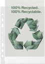 Esselte pochette perforée, 100 % recyclé, ft a5, 70 microns, boîte de 100 pièces