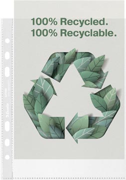 [627495] Esselte pochette perforée, 100 % recyclé, ft a5, 70 microns, boîte de 100 pièces