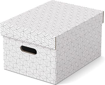 [628282] Esselte home boîte à archives,  ft 26,5 x 36,5 x 20,5 cm, blanc, paquet de 3 pièces