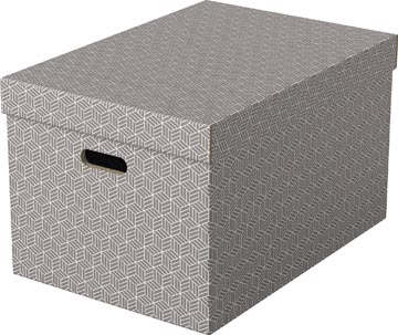 [6282870] Esselte home boîte à archives,  ft 35,5 x 51 x 30,5 cm, gris, paquet de 3 pièces