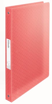 [628437] Esselte colour'breeze classeur à anneaux, 4 anneaux, pp, ft a4, avec farde souple, corail