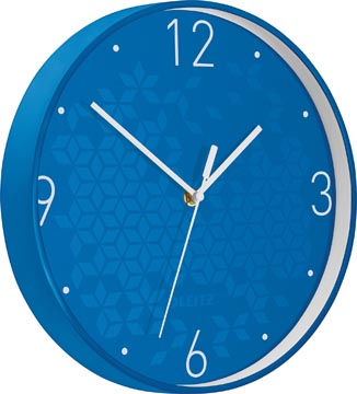 [9015036] Leitz wow horloge murales, bleu