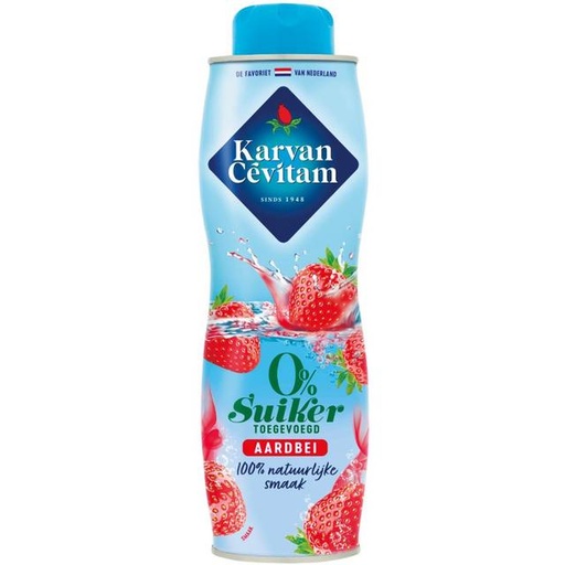 [11490] Karvan cévitam sirop, bouteille de 60 cl, 0% suiker, fraise