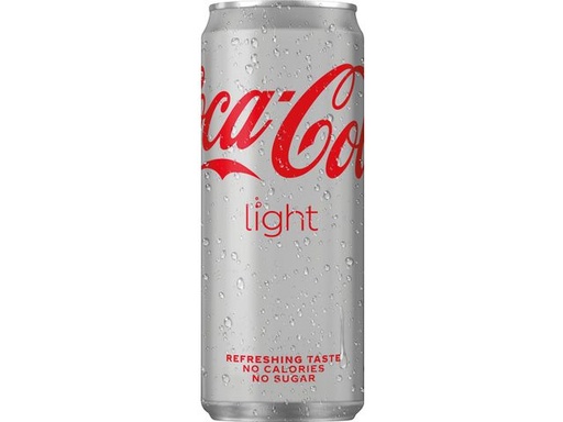[52079] Coca-cola light boisson rafraîchissante, sleek canette de 33 cl, paquet de 24 pièces