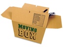 Cleverpack bîte de déménagement, en carton ondulé, imprimé, ft 48 x 32 x 36 cm, paquet de 5 pièces