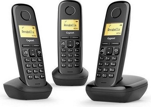 [6850566] Gigaset a270 trio téléphone dect sans fil, 2 combinés supplémentaires, noir