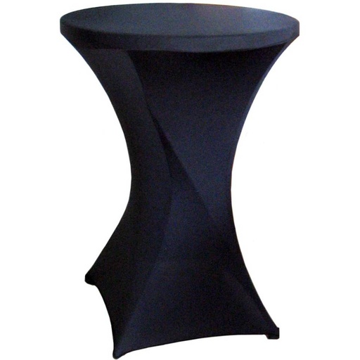 [8712603] Housse pour table debout, noir, diamètre 80 cm