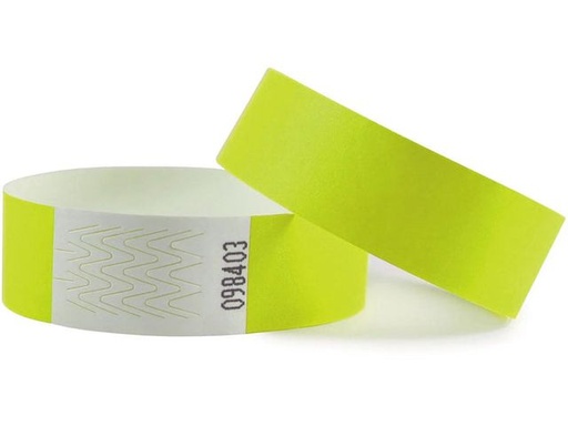 [CV550Q0] Combicraft bracelets en tyvek, jaune, paquet de 100 pièces