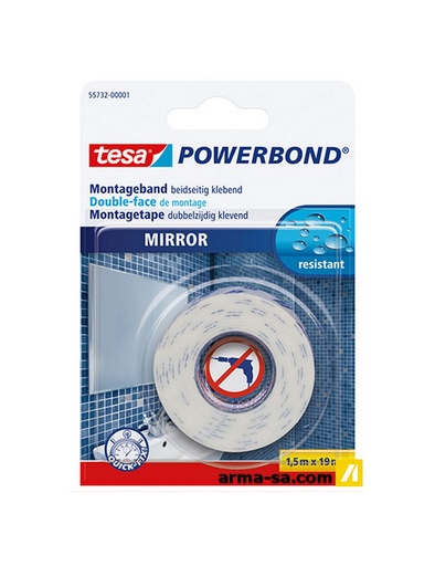 [1397008] Adhesif double-face tesa 55732 powerbond miroir 19mmx1.5m